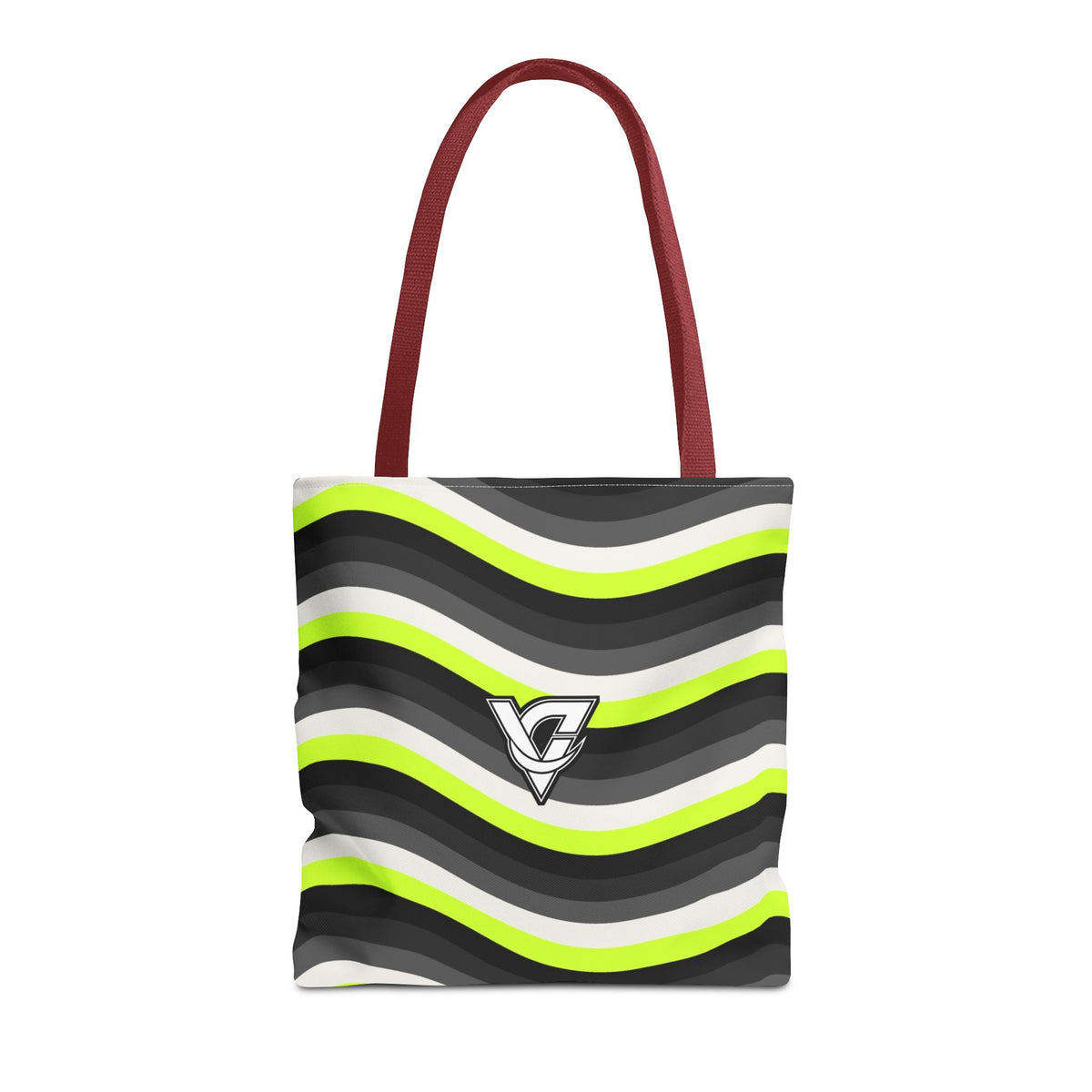 Graphite Wave Tote Bag — All-Over Print Gym & Everyday Tote