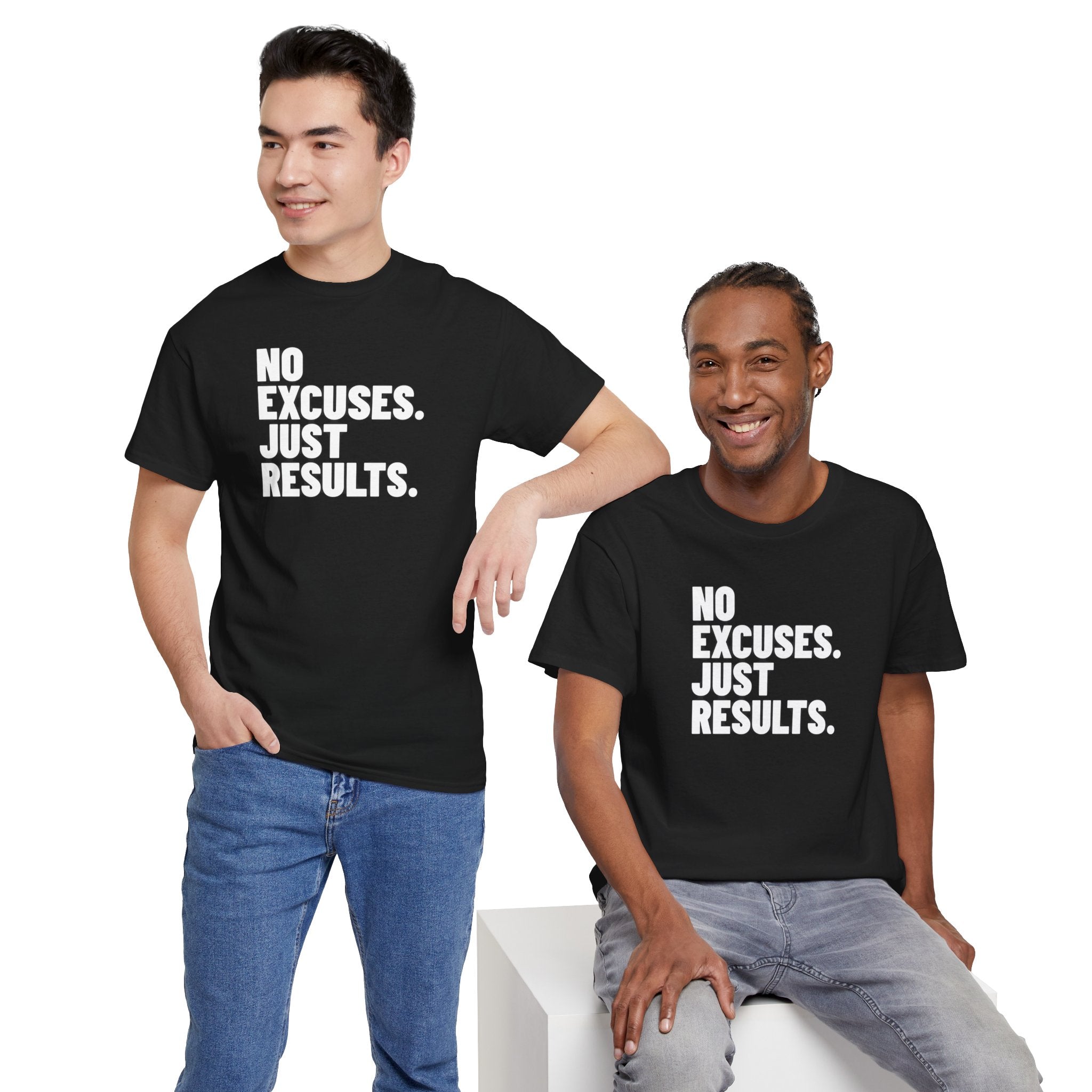 No Excuses Just Results | Motivational Fitness T-Shirt