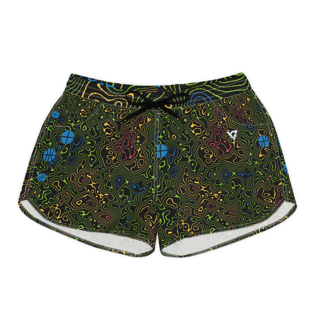 Basketball Rainbow Rally Topo Trail Women's Athletic Shorts with Pockets