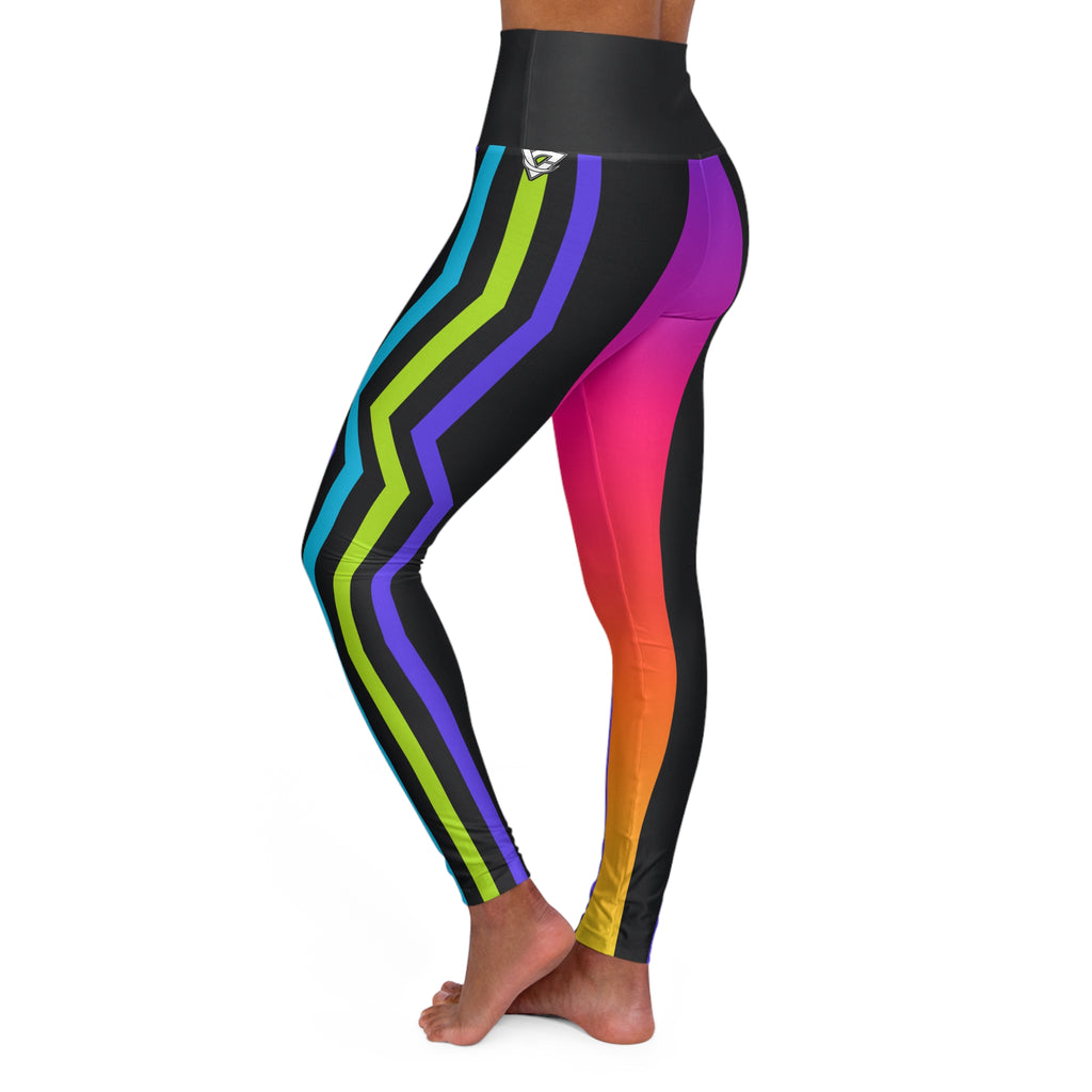 Prism Velocity High-Waisted Yoga Leggings (AOP)