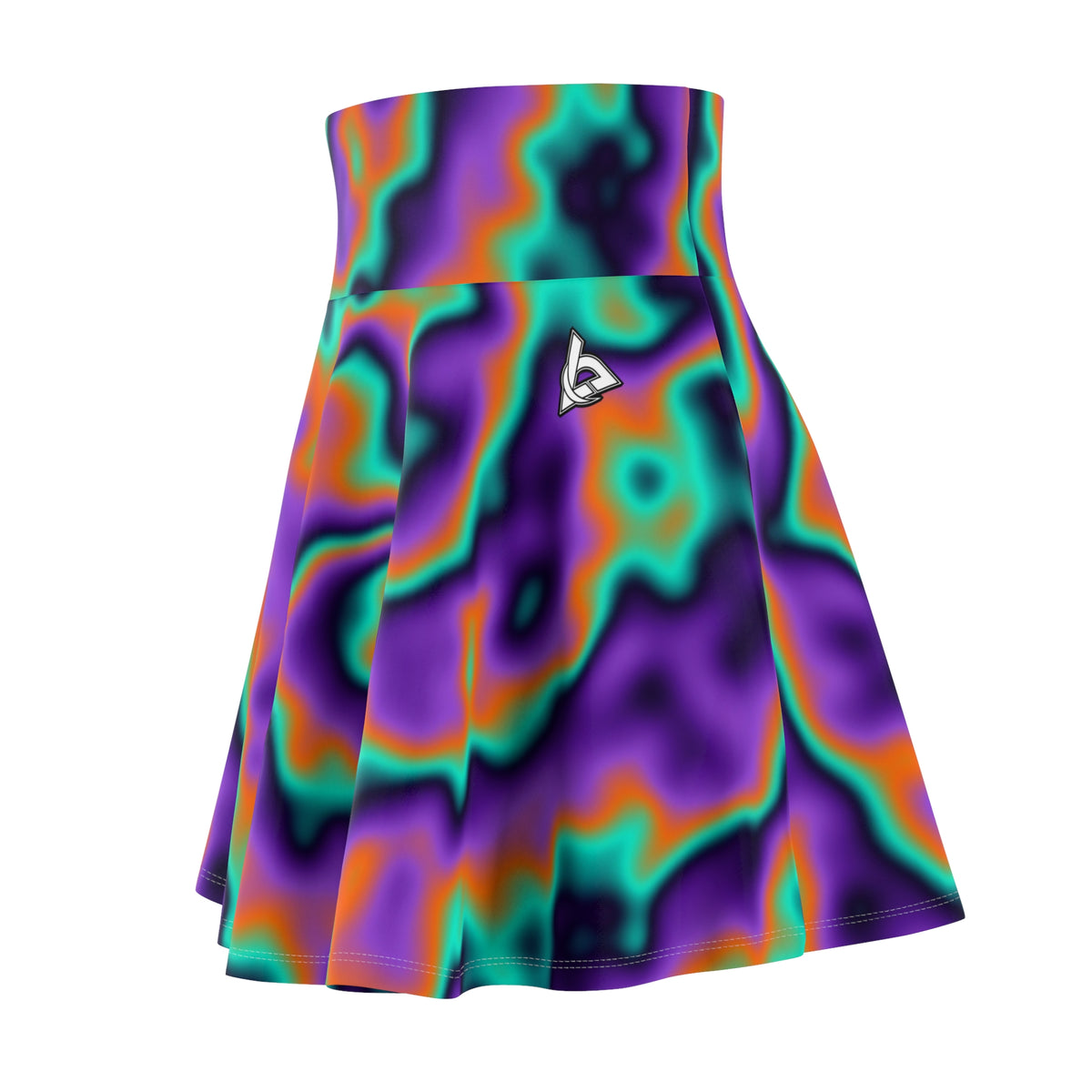 Yoga Galaxy Glow Tie-Dye Spin Women's Athletic Skater Skirt