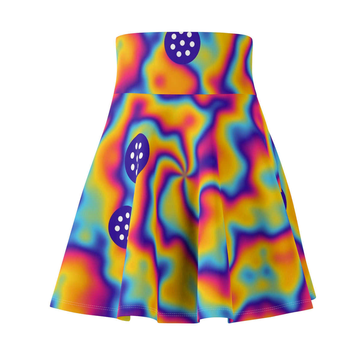 Pickleball Sunrise Punch Tie-Dye Spin Women's Athletic Skater Skirt