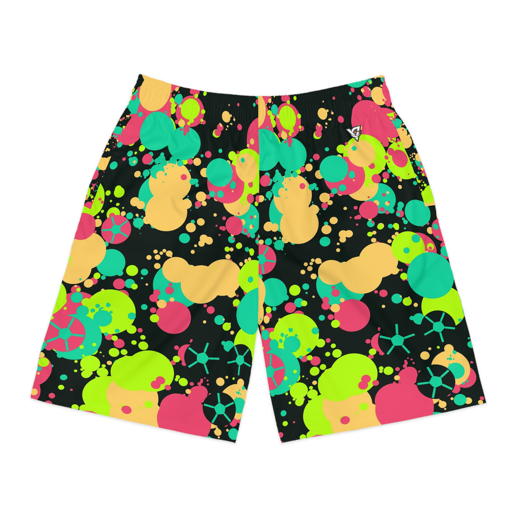 Soccer Emerald Zest Splash Zone Men's Athletic Shorts with Pockets