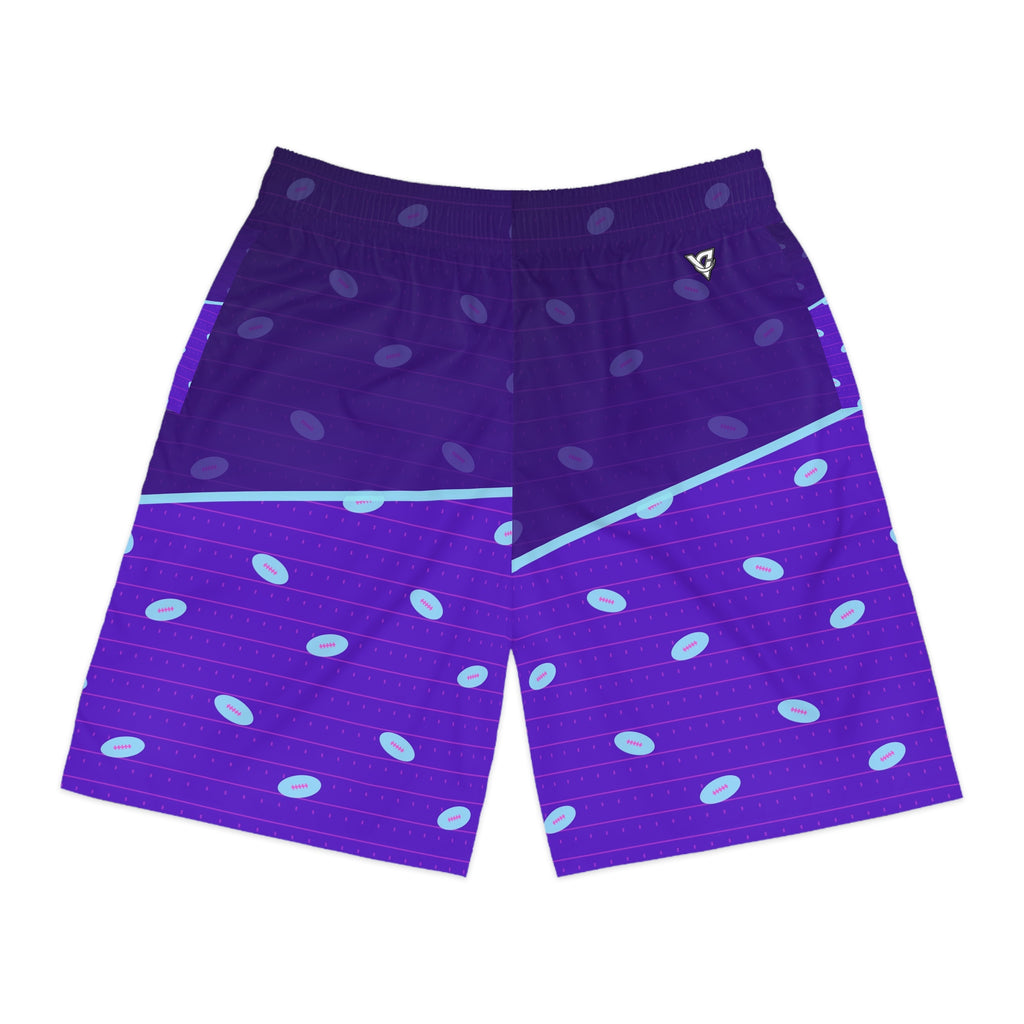 Football Ultra Violet Gridiron Men's Athletic Shorts with Pockets
