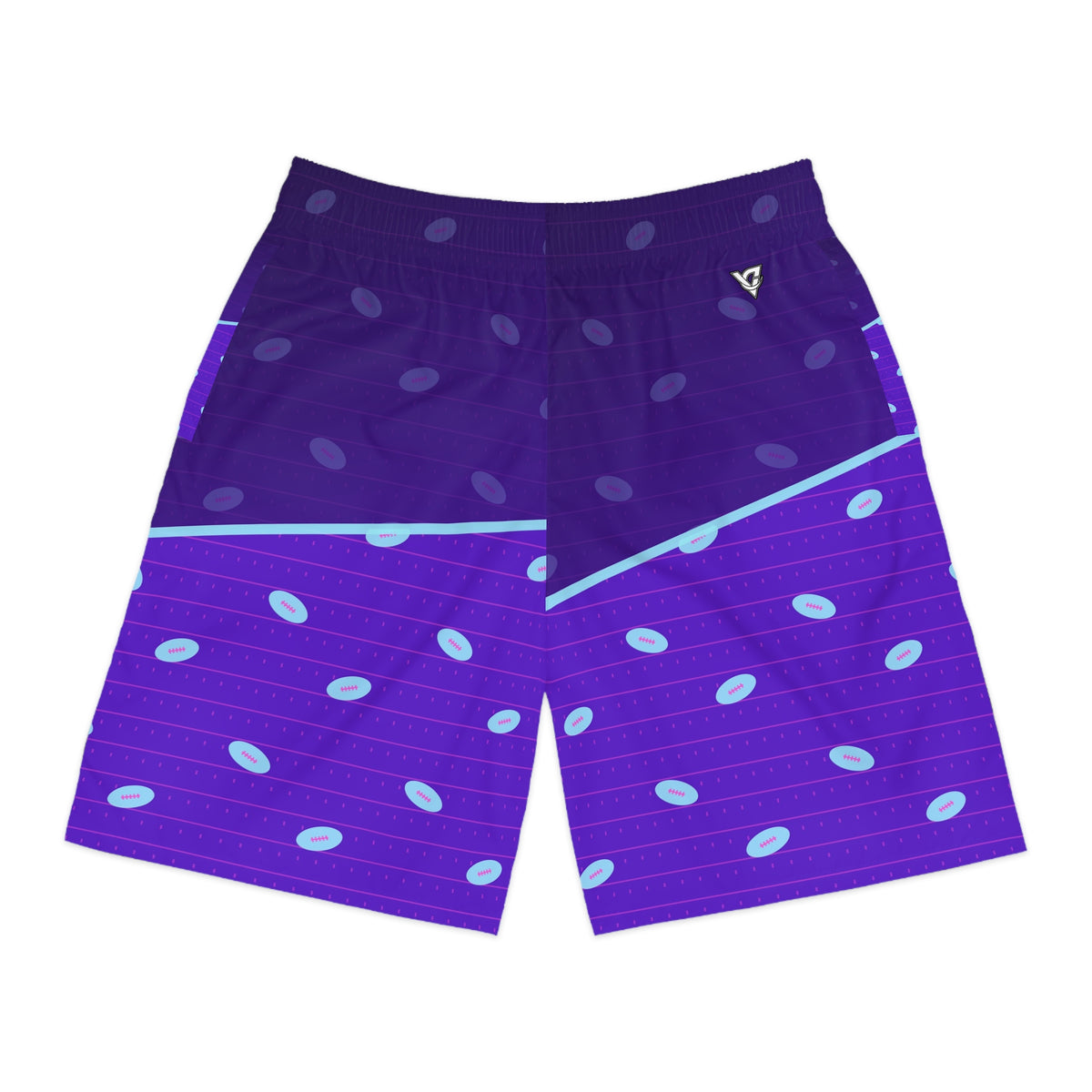 Football Ultra Violet Gridiron Men's Athletic Shorts with Pockets