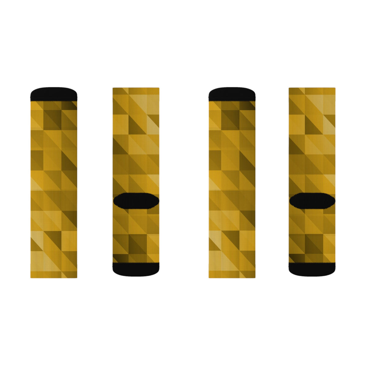 Mustard Low-Poly Athletic Crew Socks