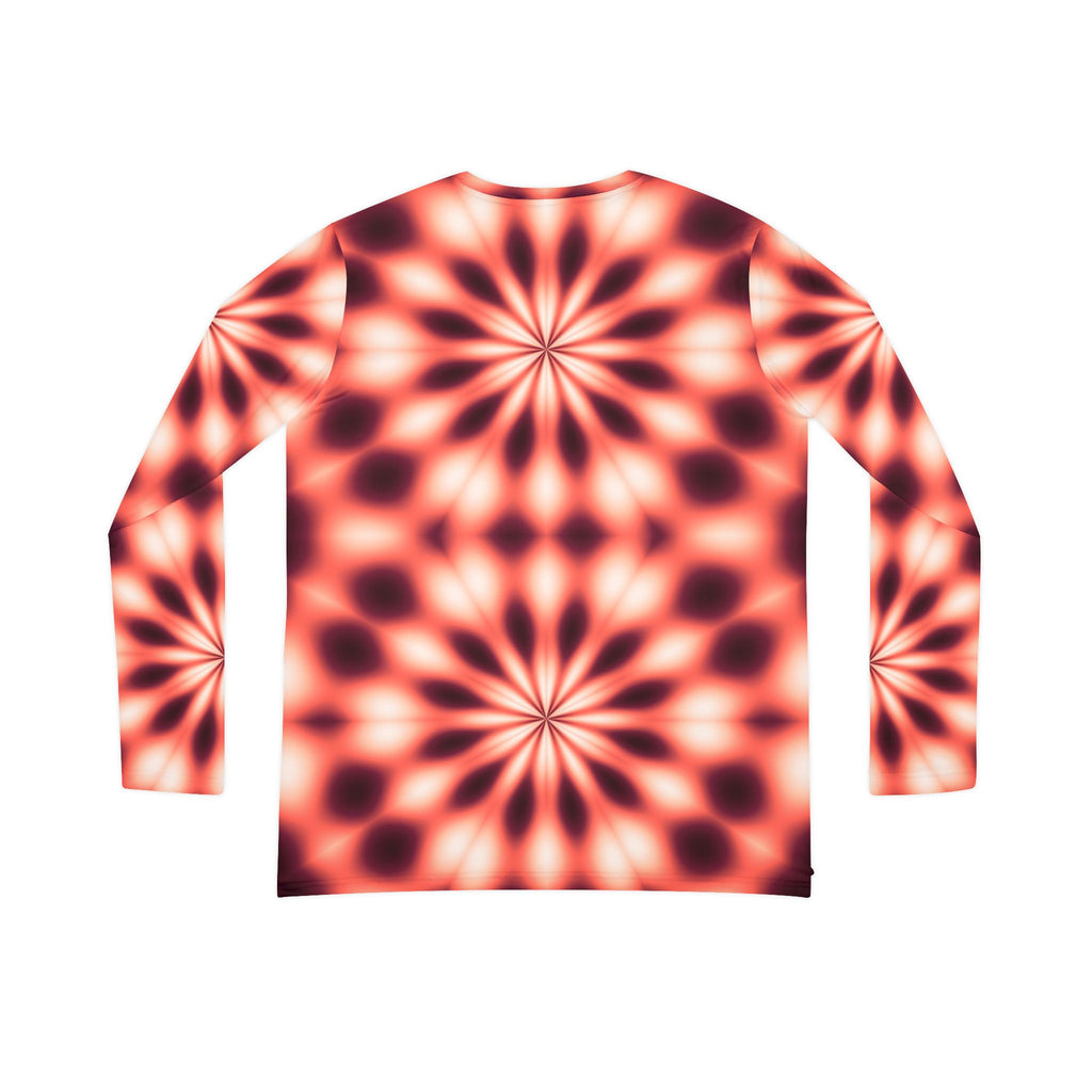 Coral Kaleidoscope Women's Long Sleeve V-Neck Athletic Top