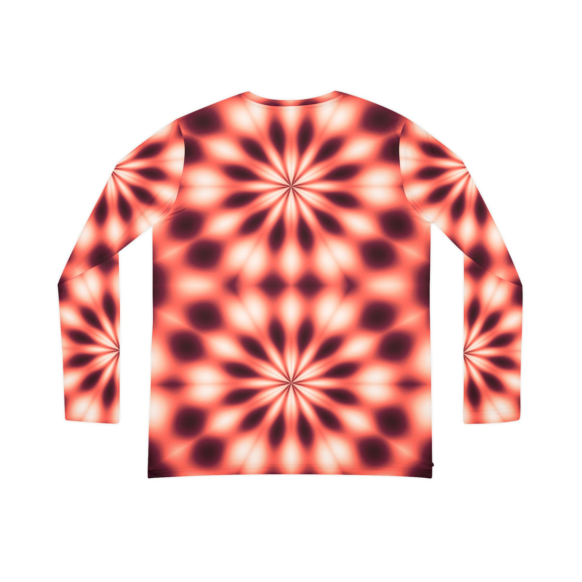 Coral Kaleidoscope Women's Long Sleeve V-Neck Athletic Top