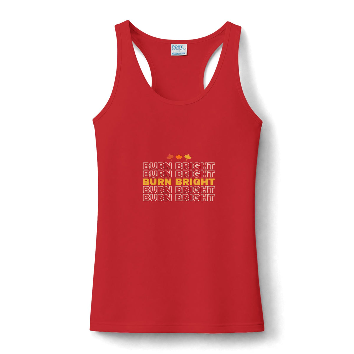 Burn Bright | Women's Performance Racerback Tank