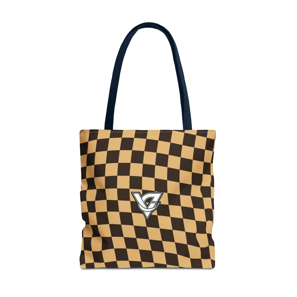 Desert Warp Check Tote Bag — All-Over Print Gym & Everyday Tote