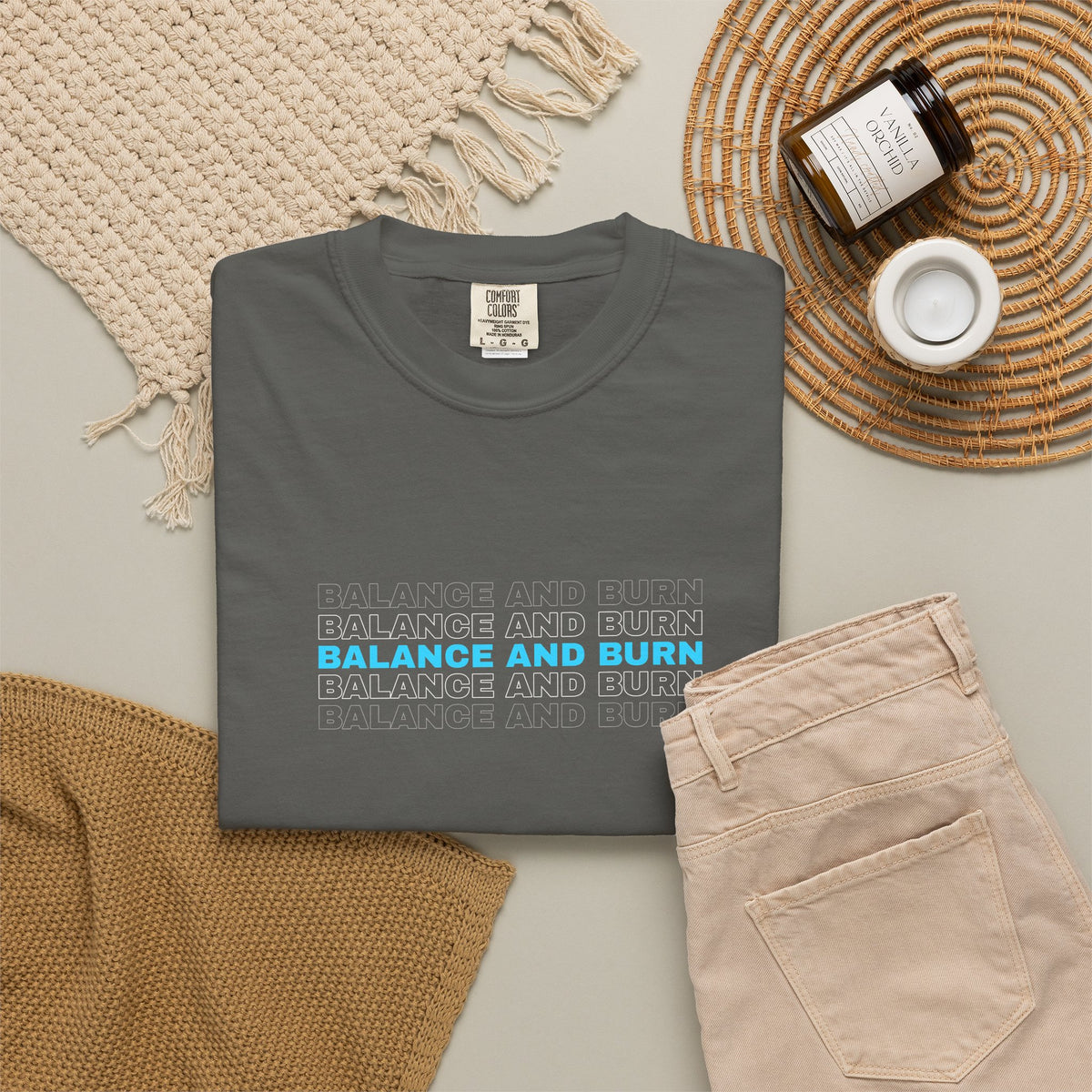 Balance And Burn | Women's Garment-Dyed Graphic Tee