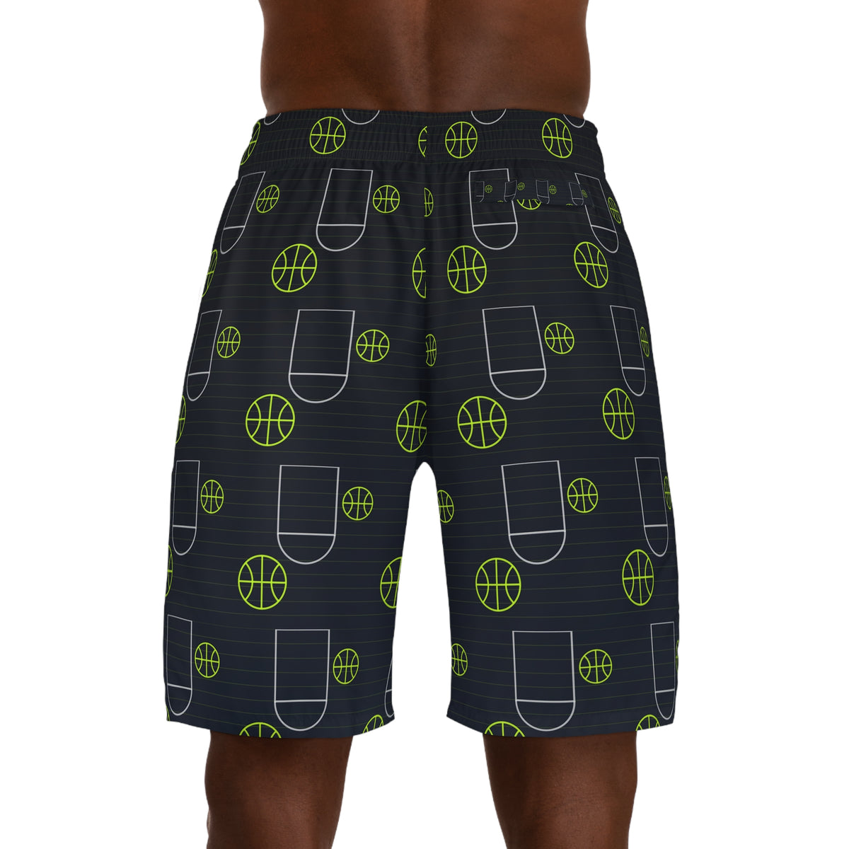 Basketball Volt Night Court Seam Men's Athletic Shorts with Pockets