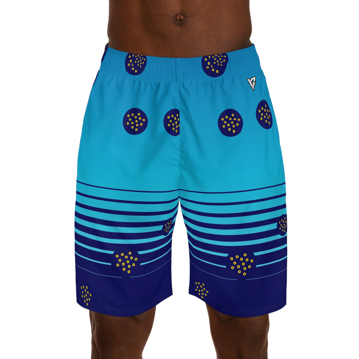 Golf Cobalt Spark Horizon Fade Men's Athletic Shorts with Pockets
