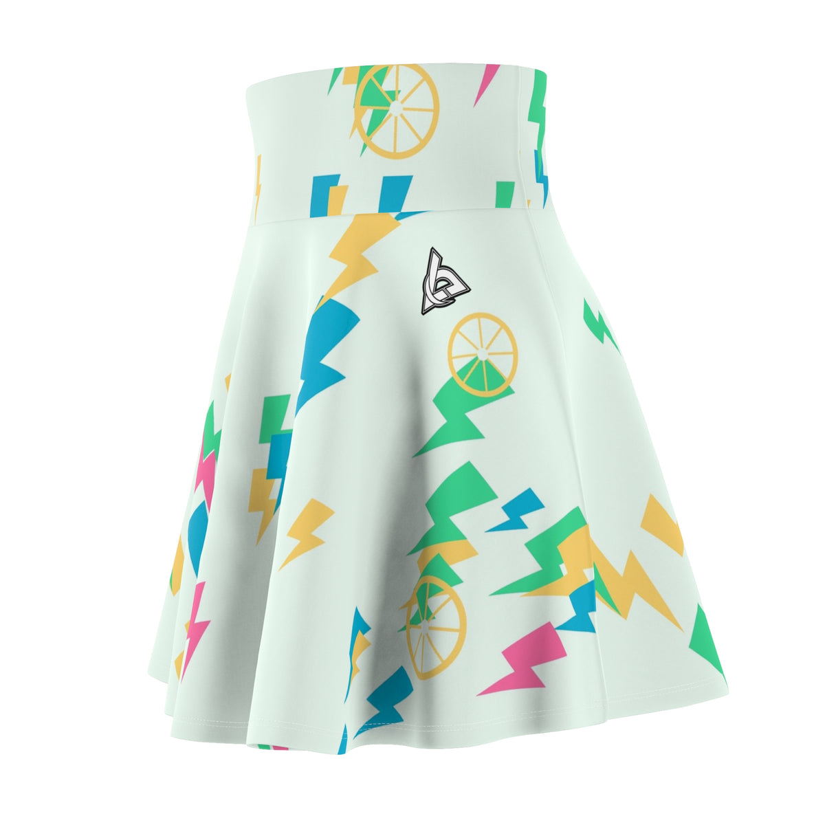Cycling Mint Sorbet Bolt Strike Women's Athletic Skater Skirt
