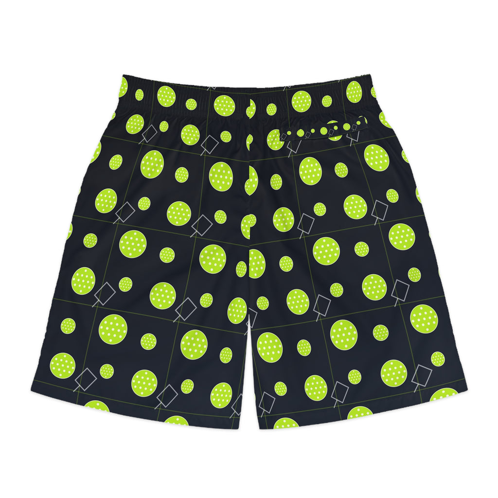 Pickleball Volt Night Dink Dot Men's Athletic Shorts with Pockets