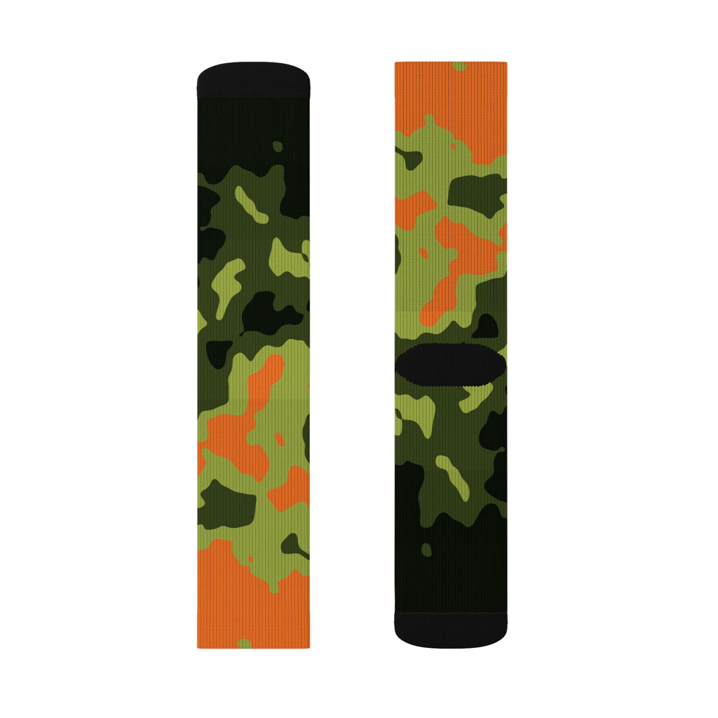 Moss Flame Magma Athletic Crew Socks
