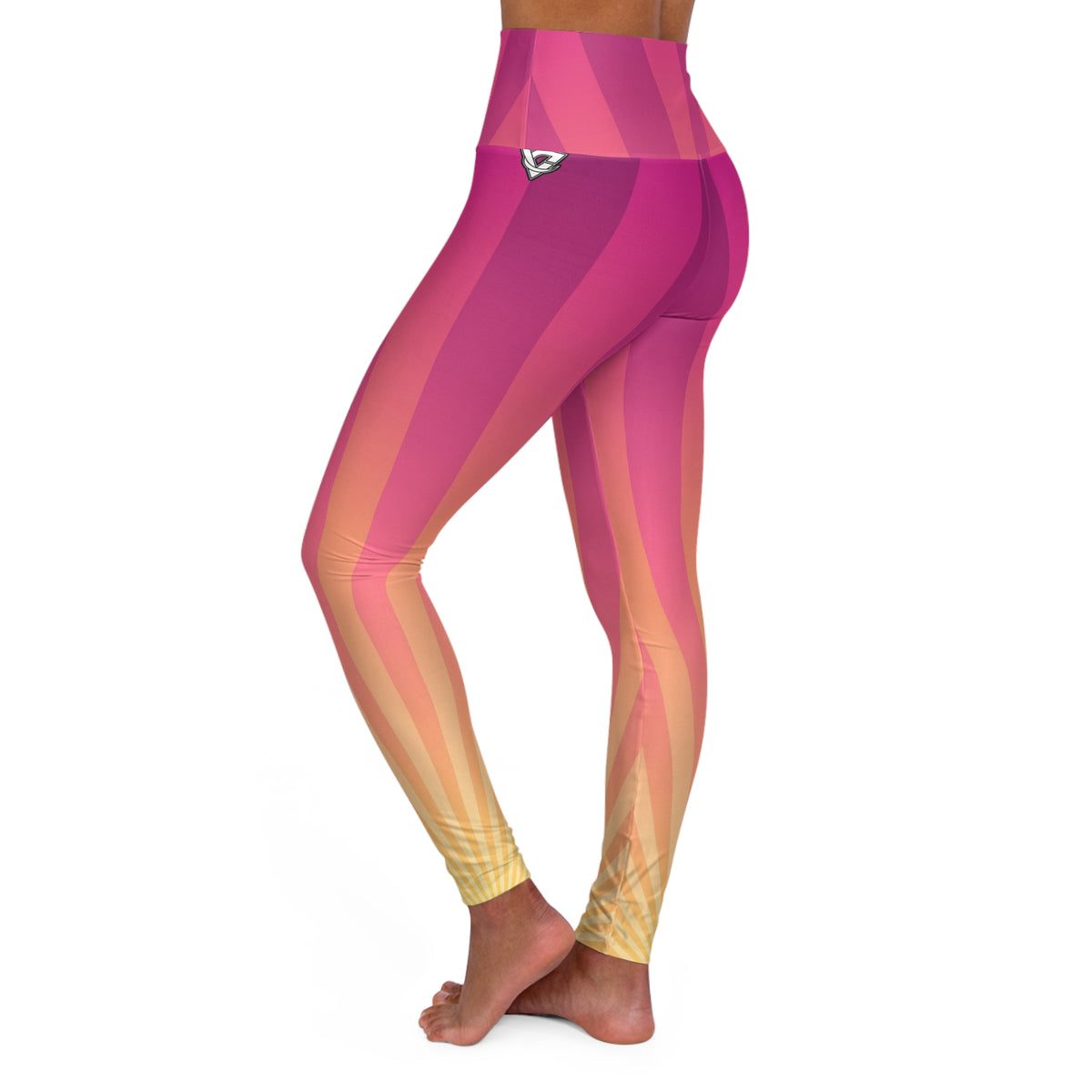 Sunrise Burst High-Waisted Yoga Leggings