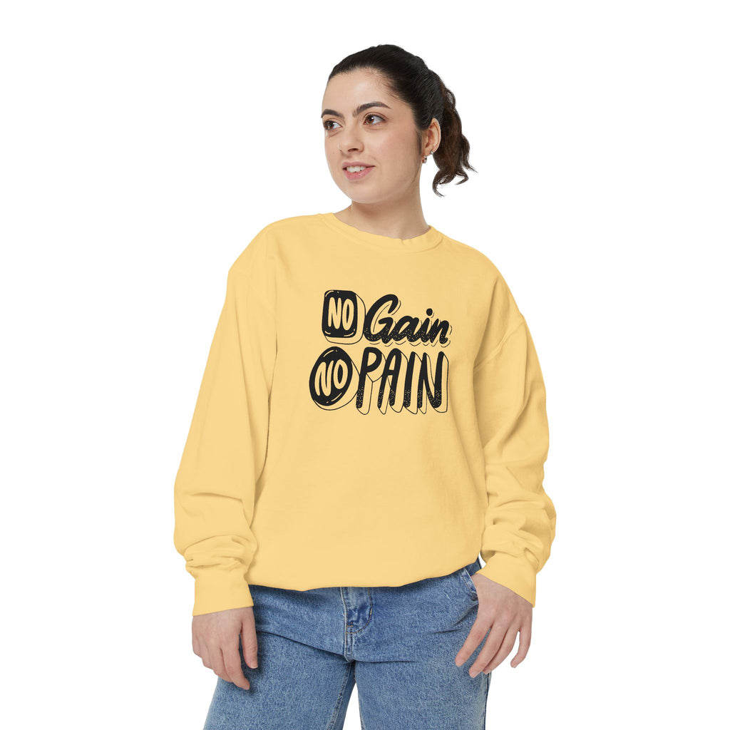 No Gain No Pain Sweatshirt | Motivational Fitness Crewneck