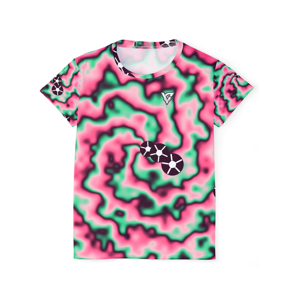 Soccer Flamingo Fizz Tie-Dye Spin Women's Sports Jersey