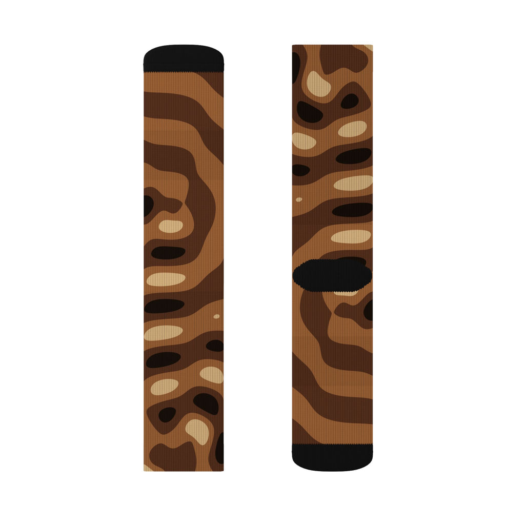 Chestnut Ripple Athletic Crew Socks