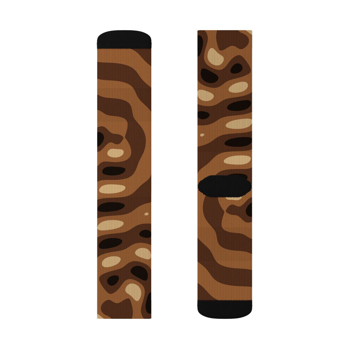Chestnut Ripple Athletic Crew Socks