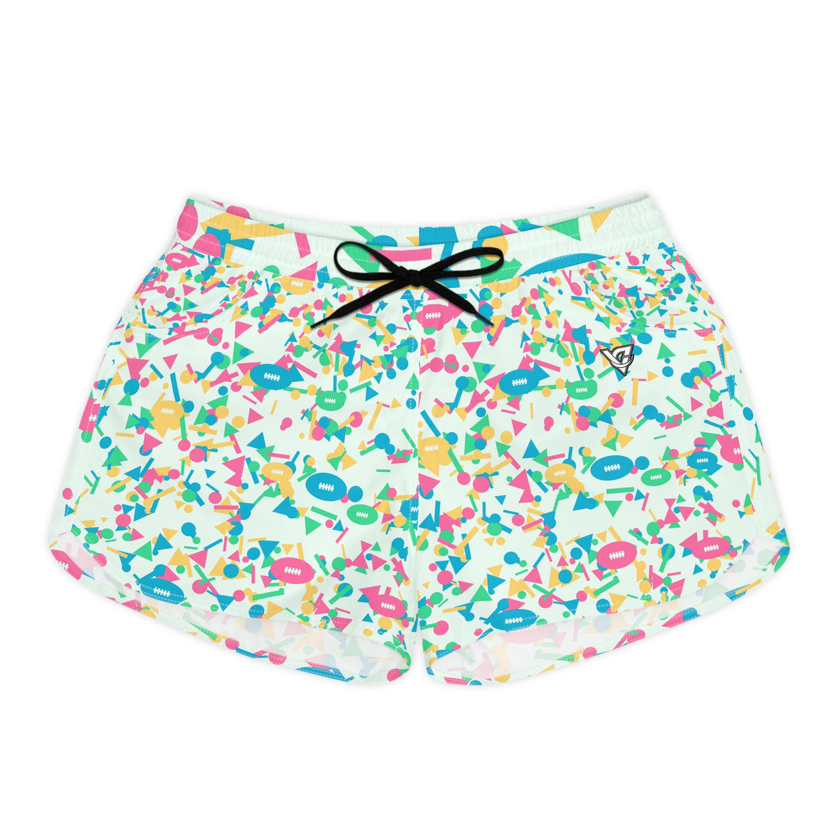 Football Mint Sorbet Confetti Pop Women's Athletic Shorts with Pockets