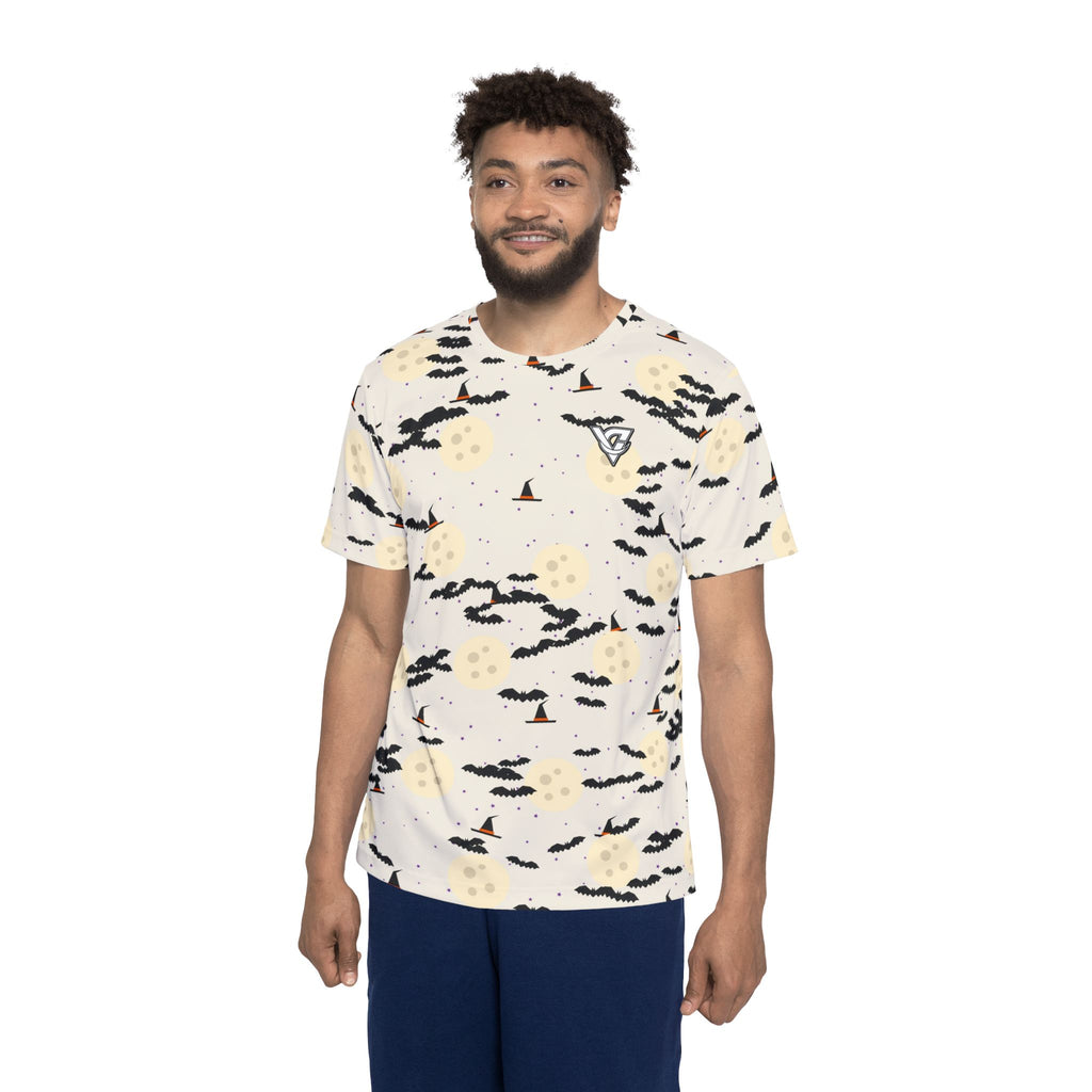 Halloween Bone White Haunted Moon Multipurpose Athletic Shirt
