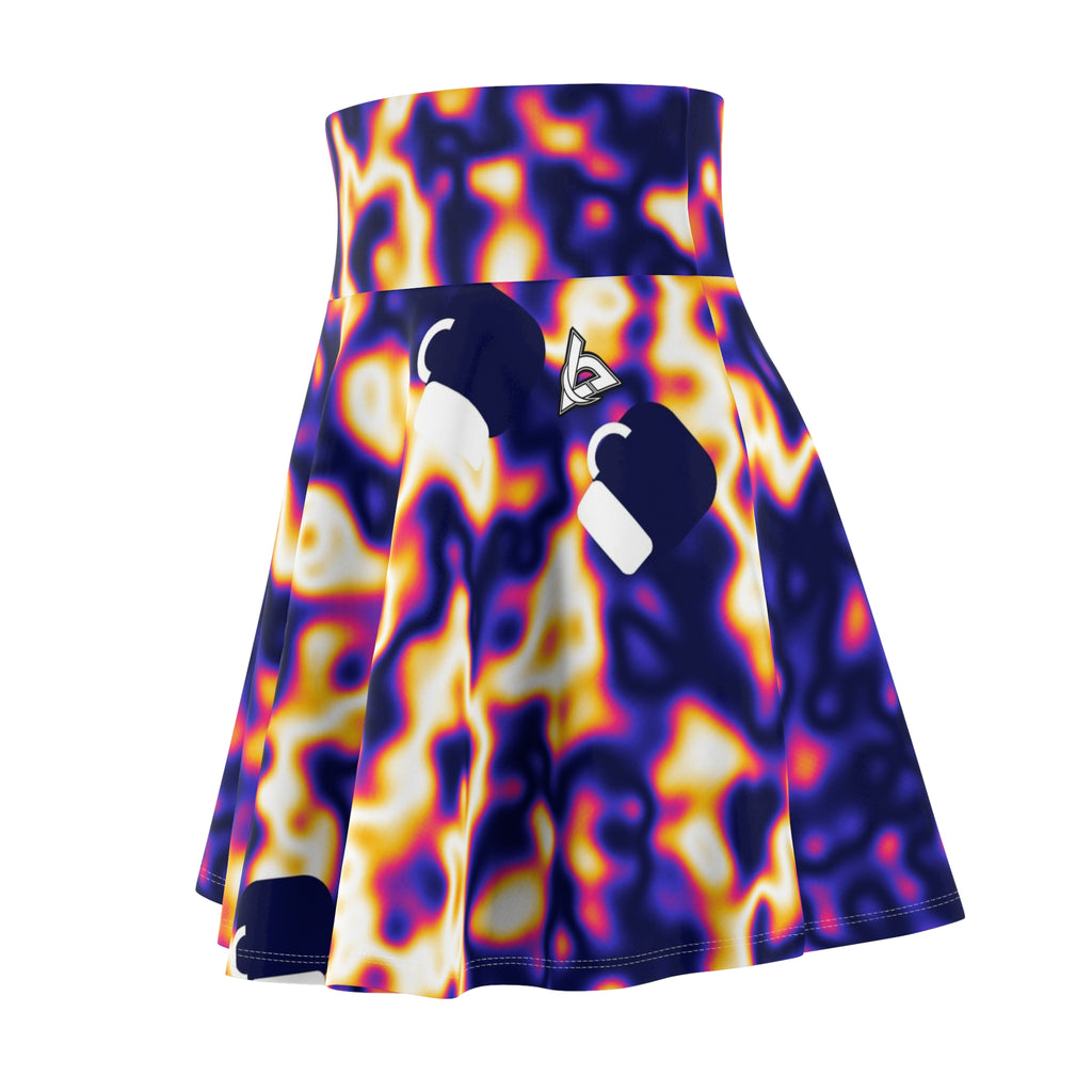 Combat Sports Royal Flame Marble Flow Women's Athletic Skater Skirt