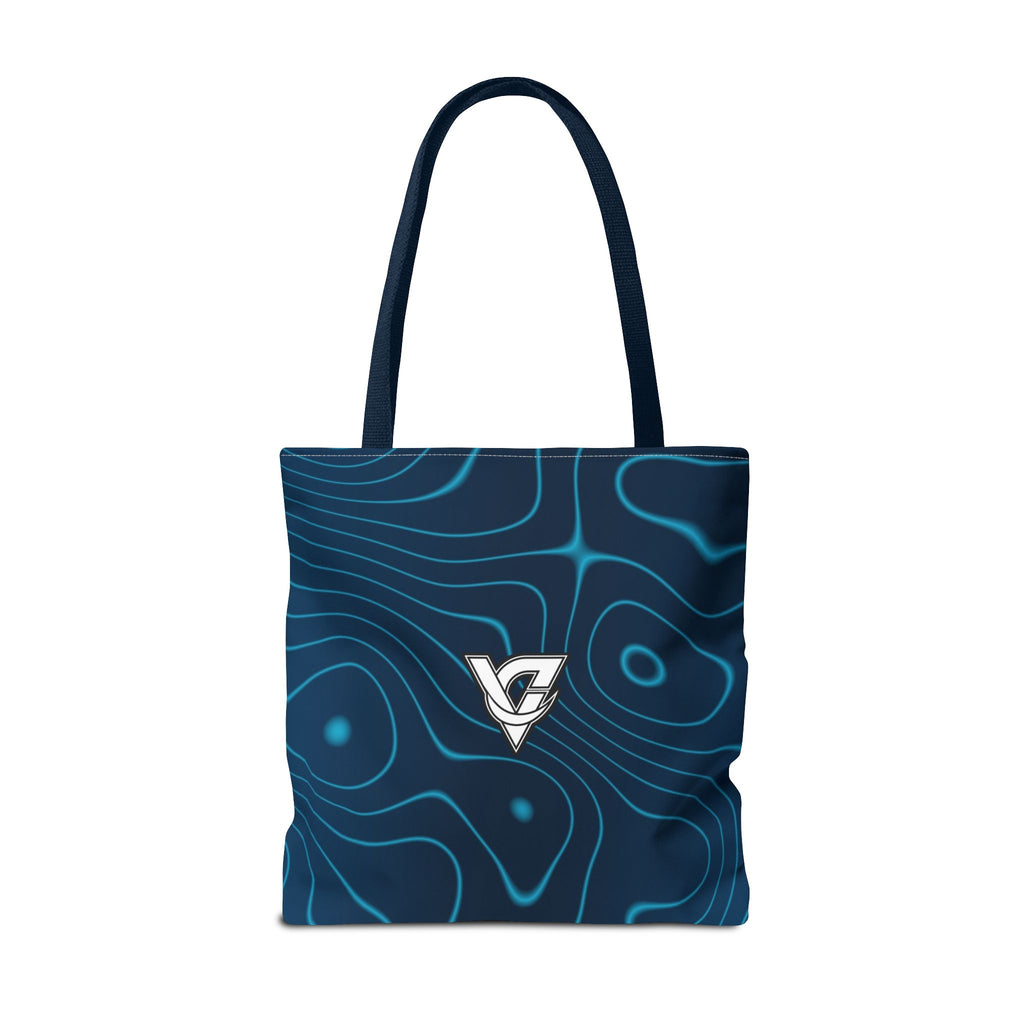 Ocean Topo Tote Bag — All-Over Print Gym & Everyday Tote