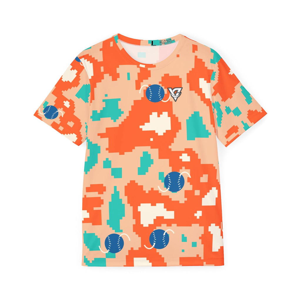 Baseball & Softball Papaya Splash Pixel Camo Men's Sports Jersey