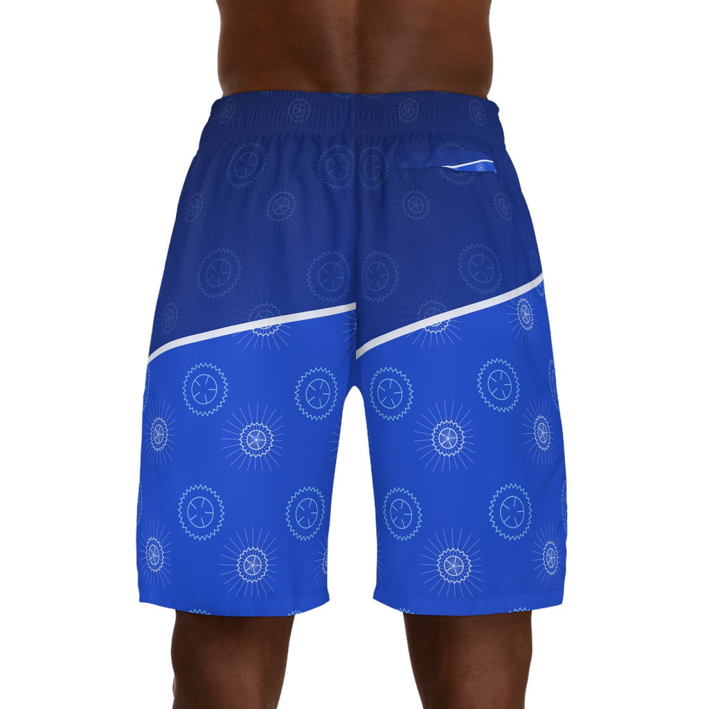 Cycling Royal Ice Chainring Men's Athletic Shorts with Pockets