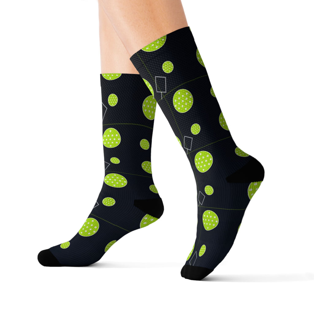 Pickleball Volt Night Dink Dot Athletic Crew Socks