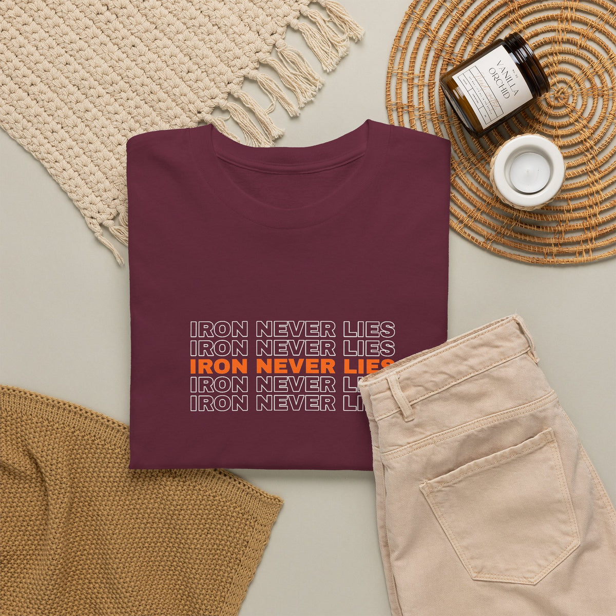 Iron Never Lies | Men's Graphic Gym T-Shirt