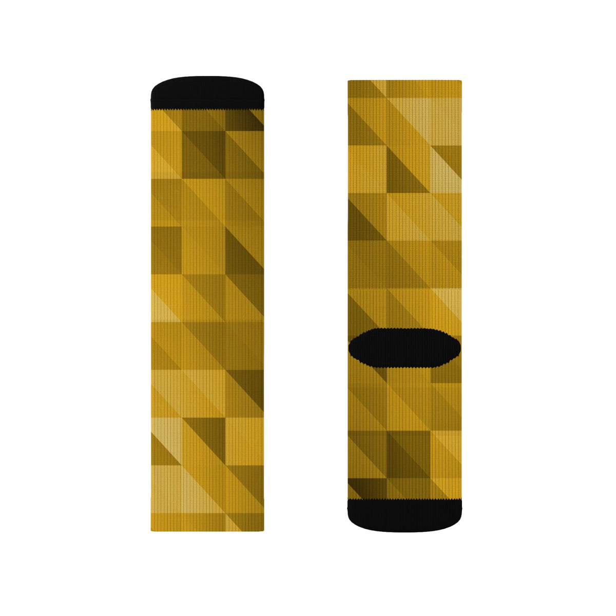 Mustard Low-Poly Athletic Crew Socks