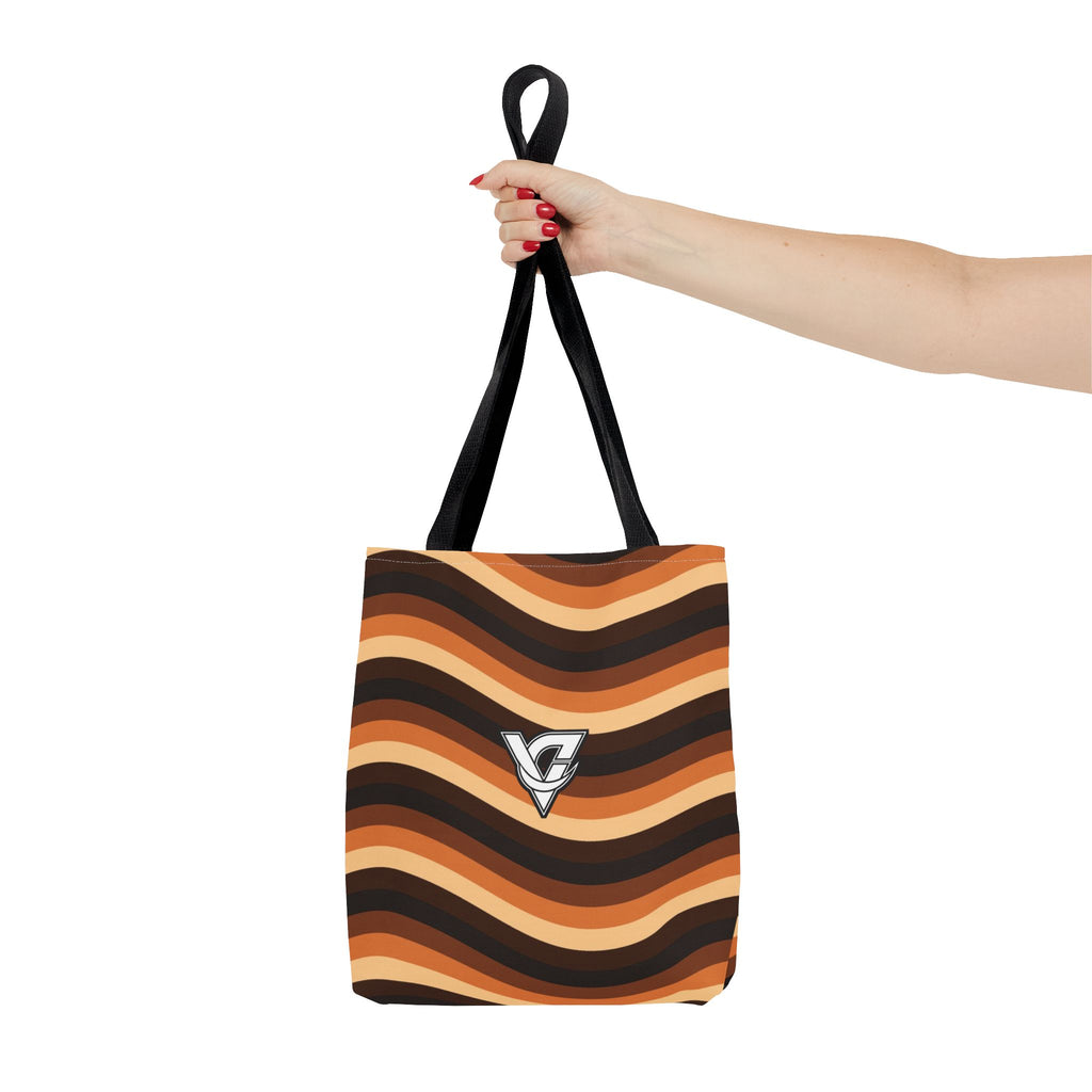 Copper Wave Tote Bag — All-Over Print Gym & Everyday Tote