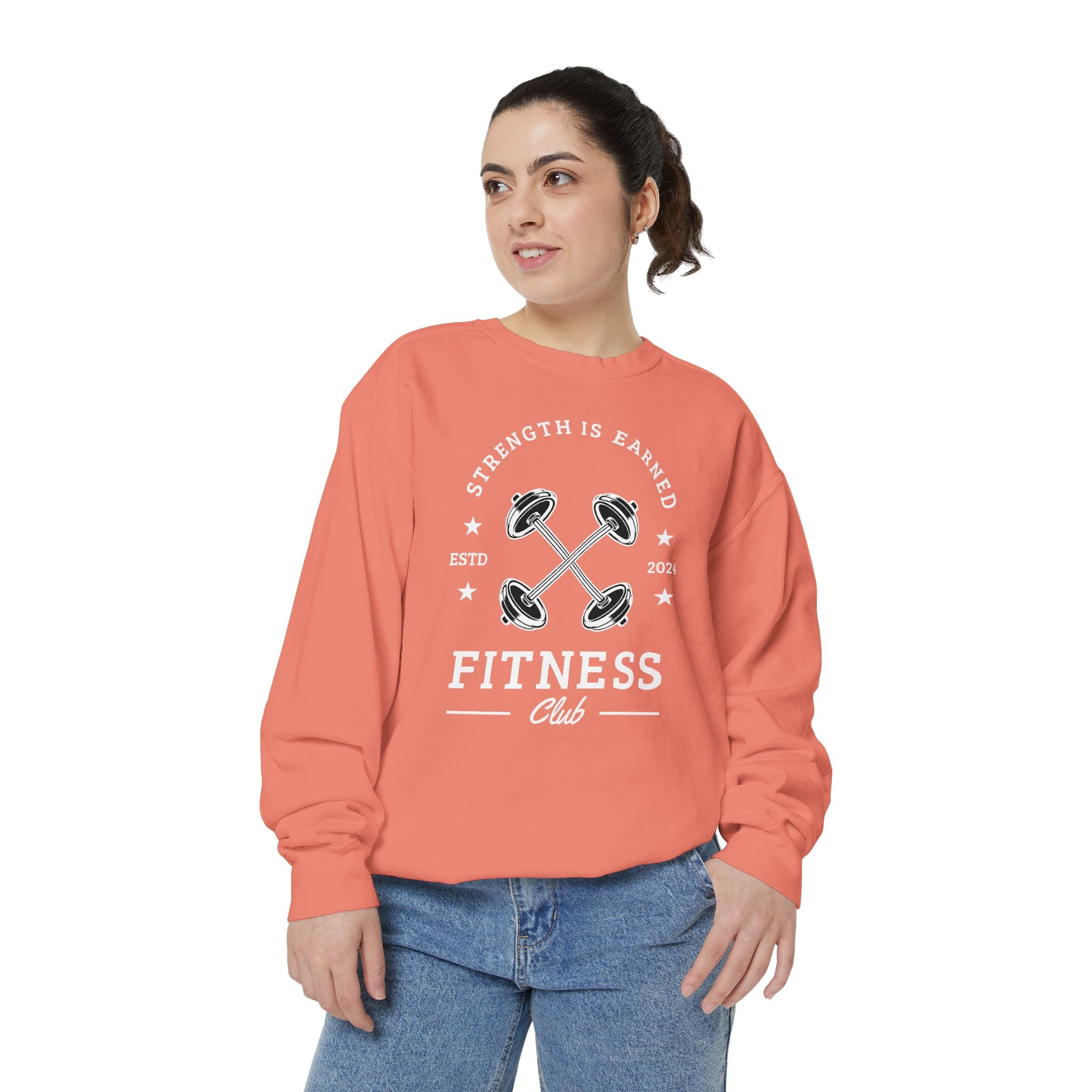 Fitness Club Sweatshirt | "Strength Is Earned" Crewneck