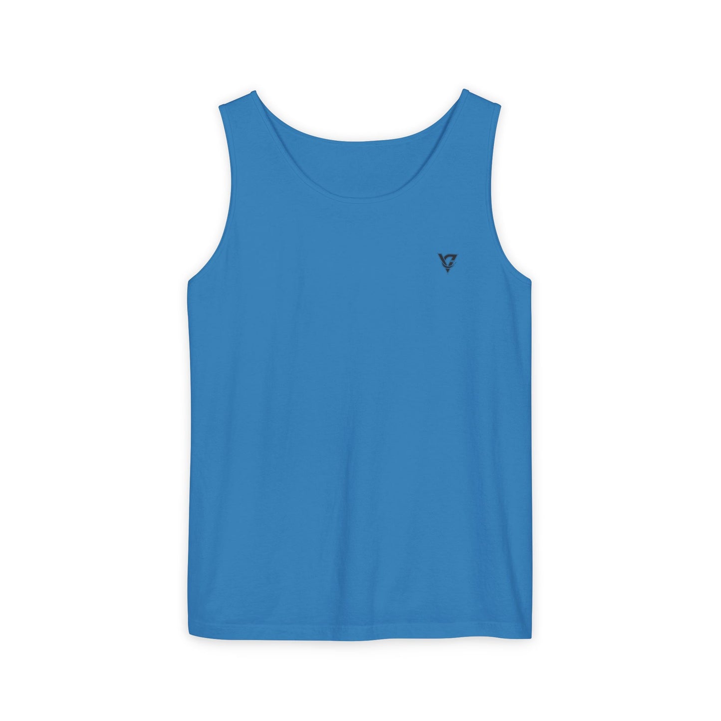 Minimal Geometric Triangle Logo Tank Top | Chest Emblem