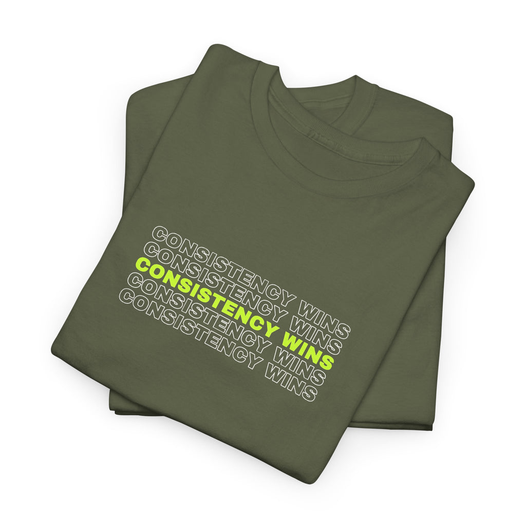 Consistency Wins | Men's Graphic Gym T-Shirt