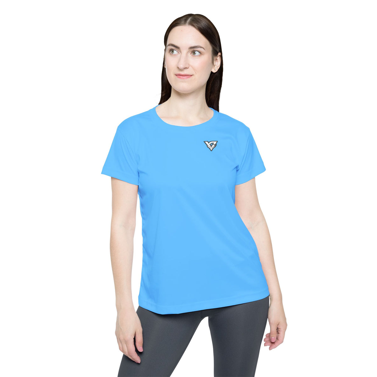 Vantacore Solid Sky Blue Women's Sports Jersey