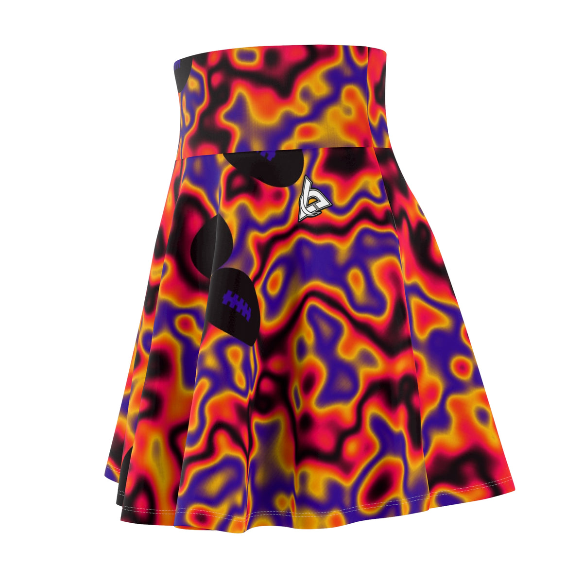 Football Hot Lava Marble Flow Women's Athletic Skater Skirt
