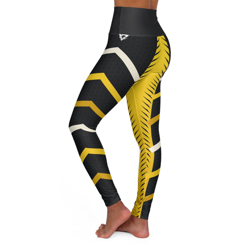 Golden Apex High-Waisted Yoga Leggings
