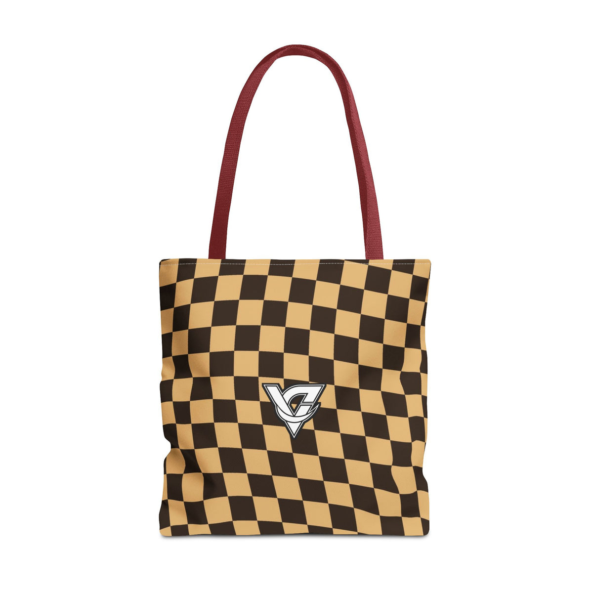 Desert Warp Check Tote Bag — All-Over Print Gym & Everyday Tote