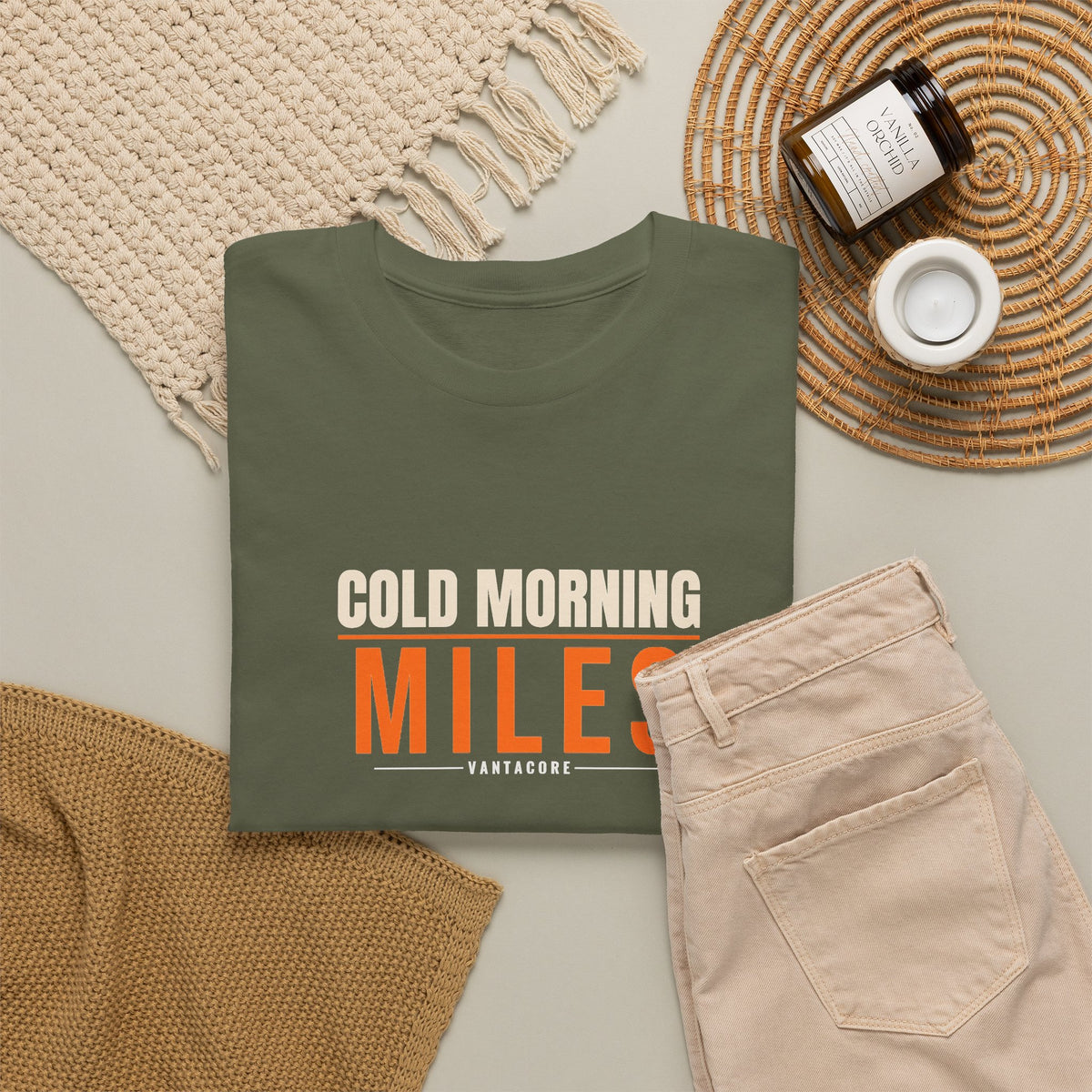 Cold Morning Miles | Men's Graphic Gym T-Shirt
