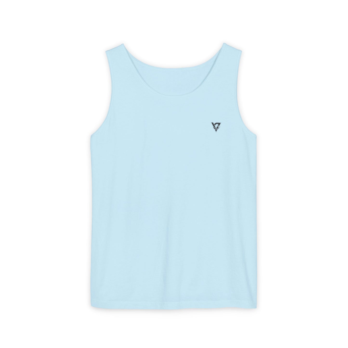 Minimal Geometric Triangle Logo Tank Top | Chest Emblem