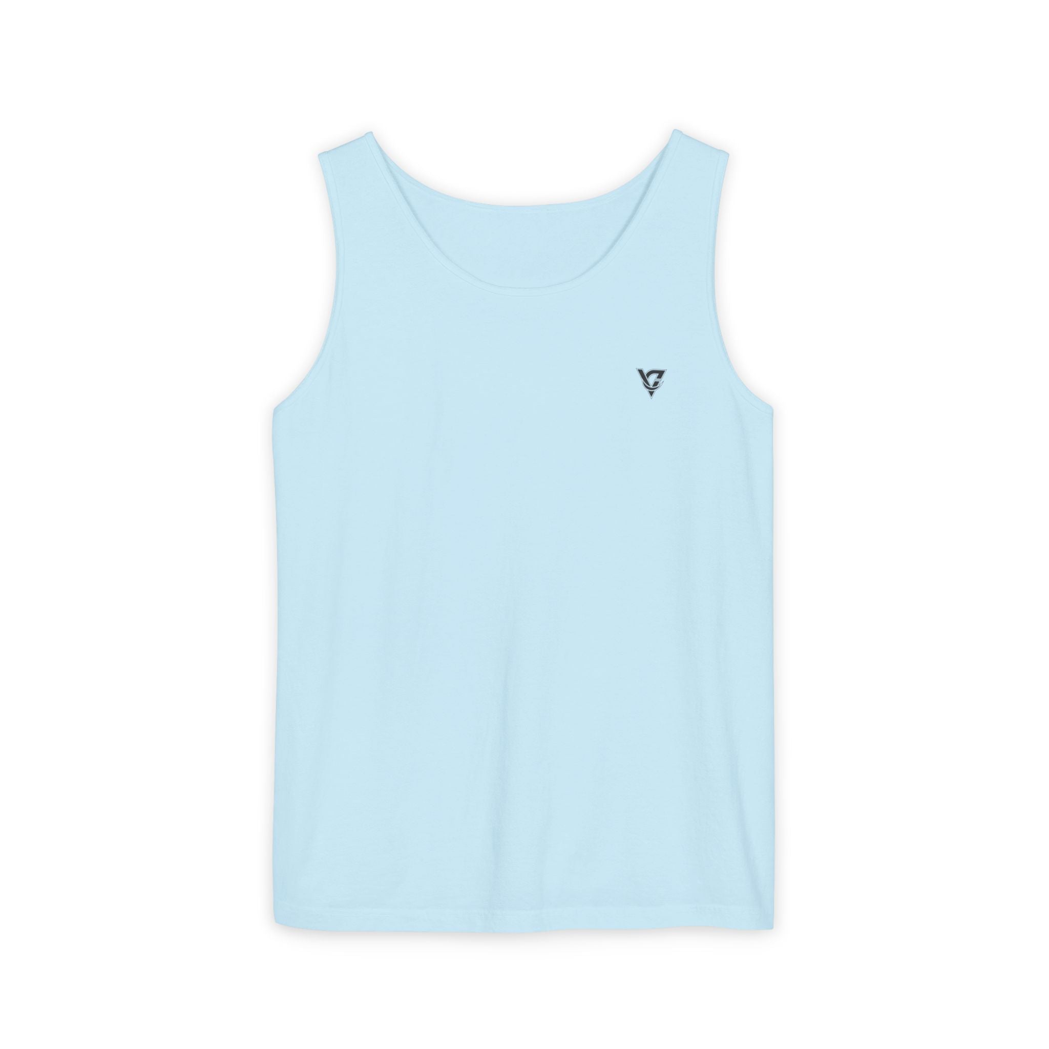 Minimal Geometric Triangle Logo Tank Top | Chest Emblem