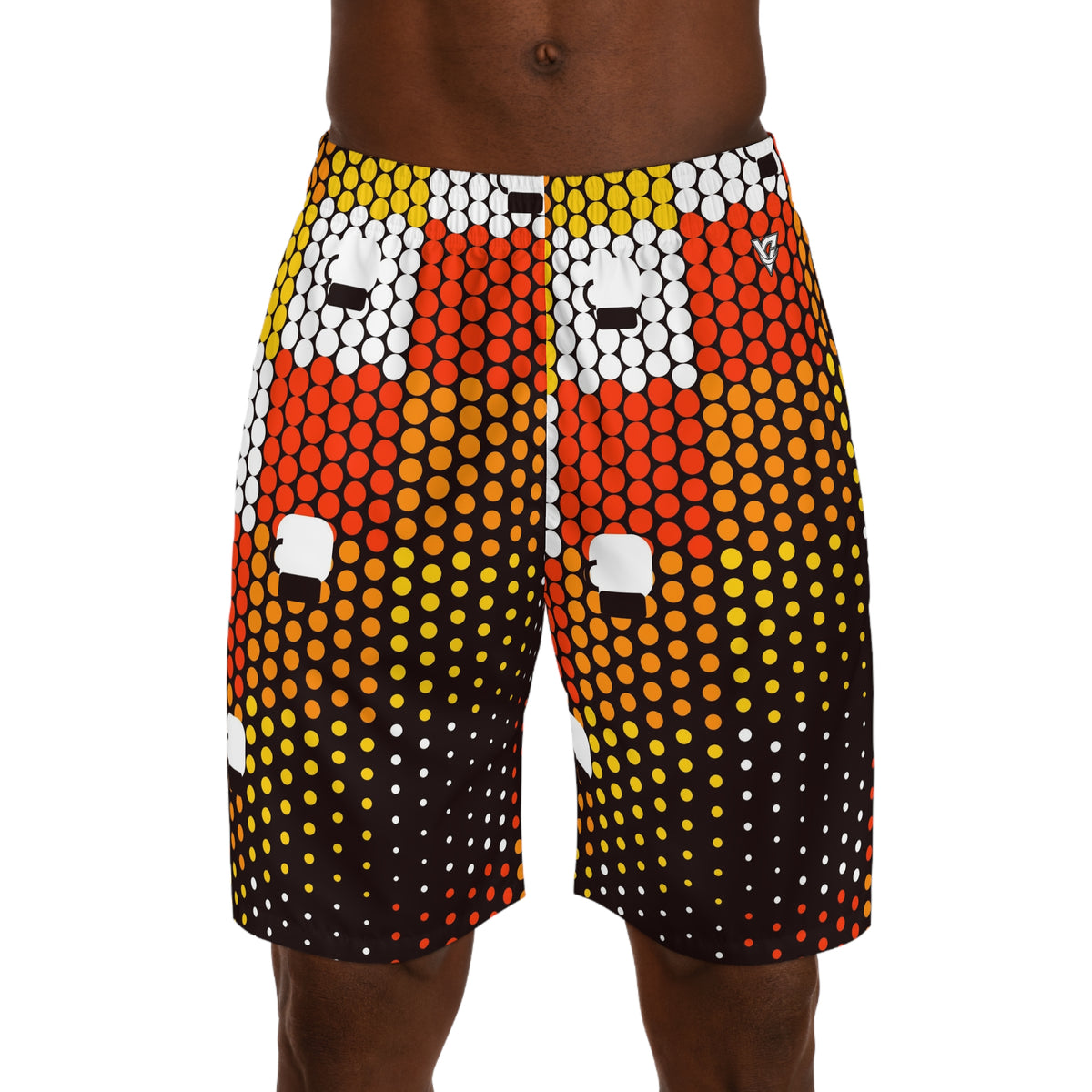 Combat Sports Solar Flare Halftone Pulse Men's Athletic Shorts with Pockets