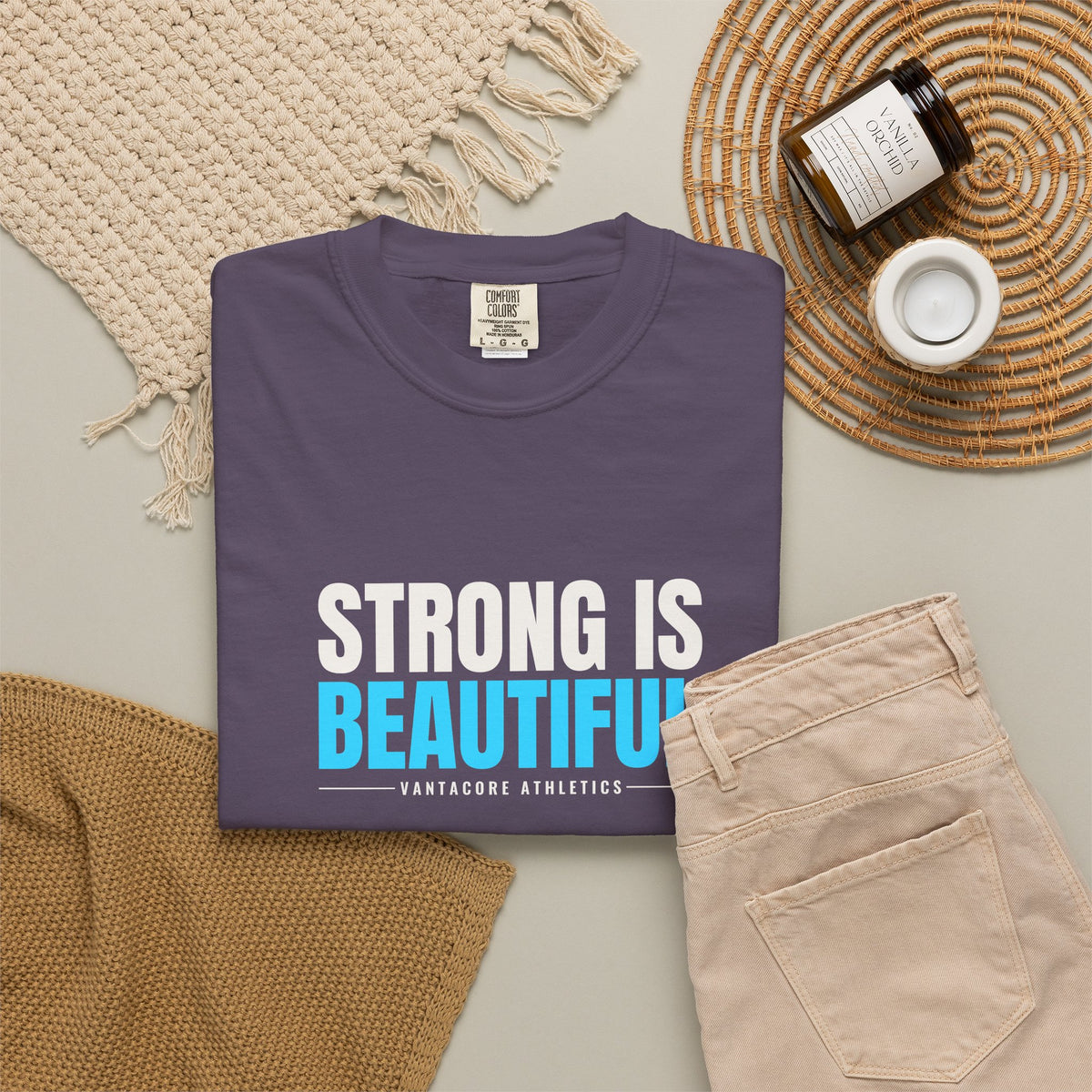 Strong Is Beautiful | Women's Garment-Dyed Graphic Tee