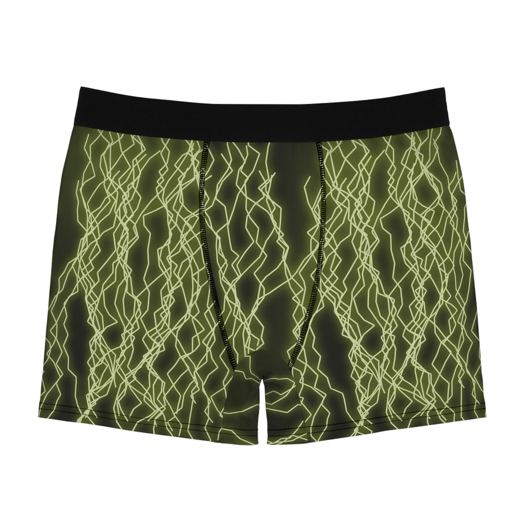 Olive Lightning Men's Boxer Briefs — Performance Underwear