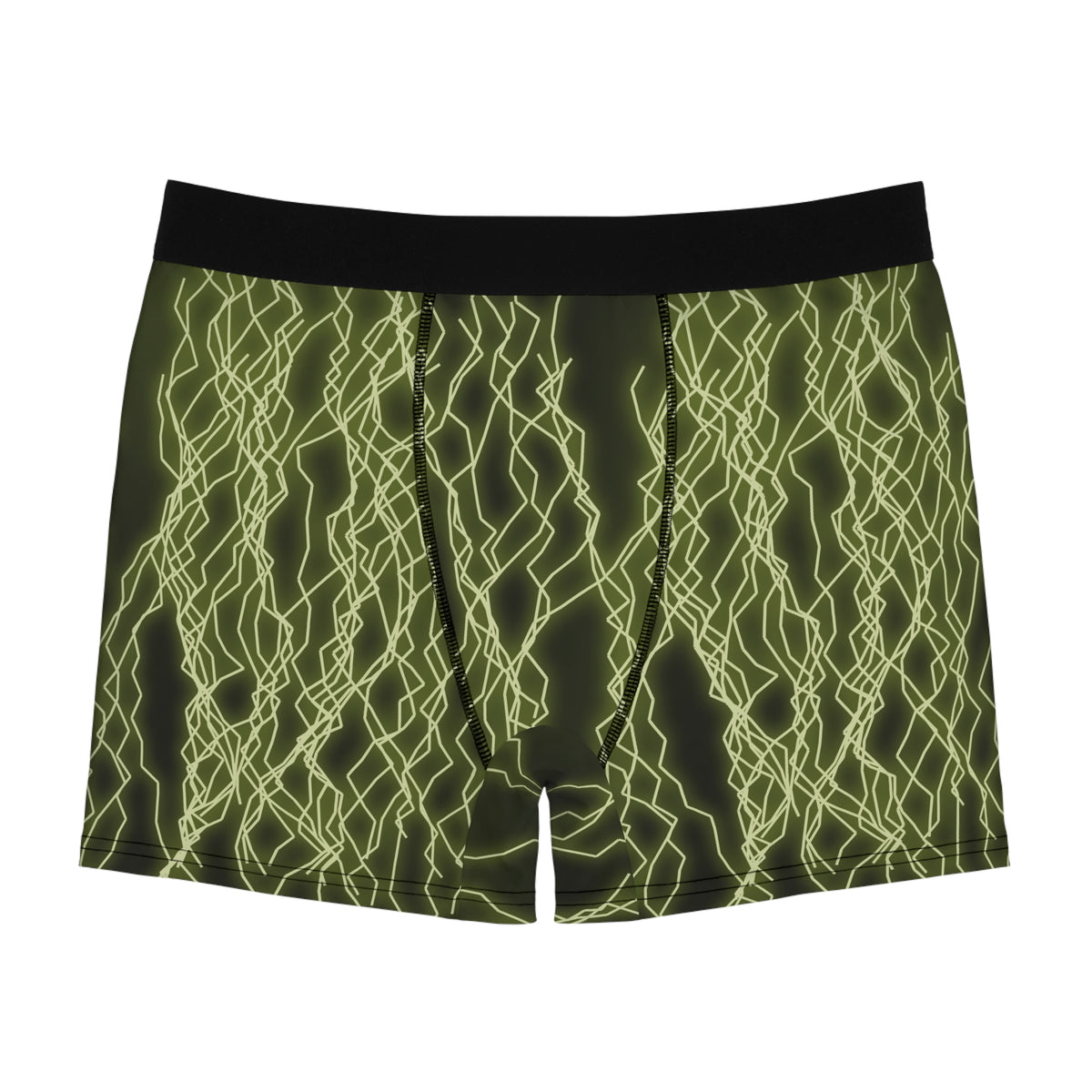 Olive Lightning Men's Boxer Briefs — Performance Underwear