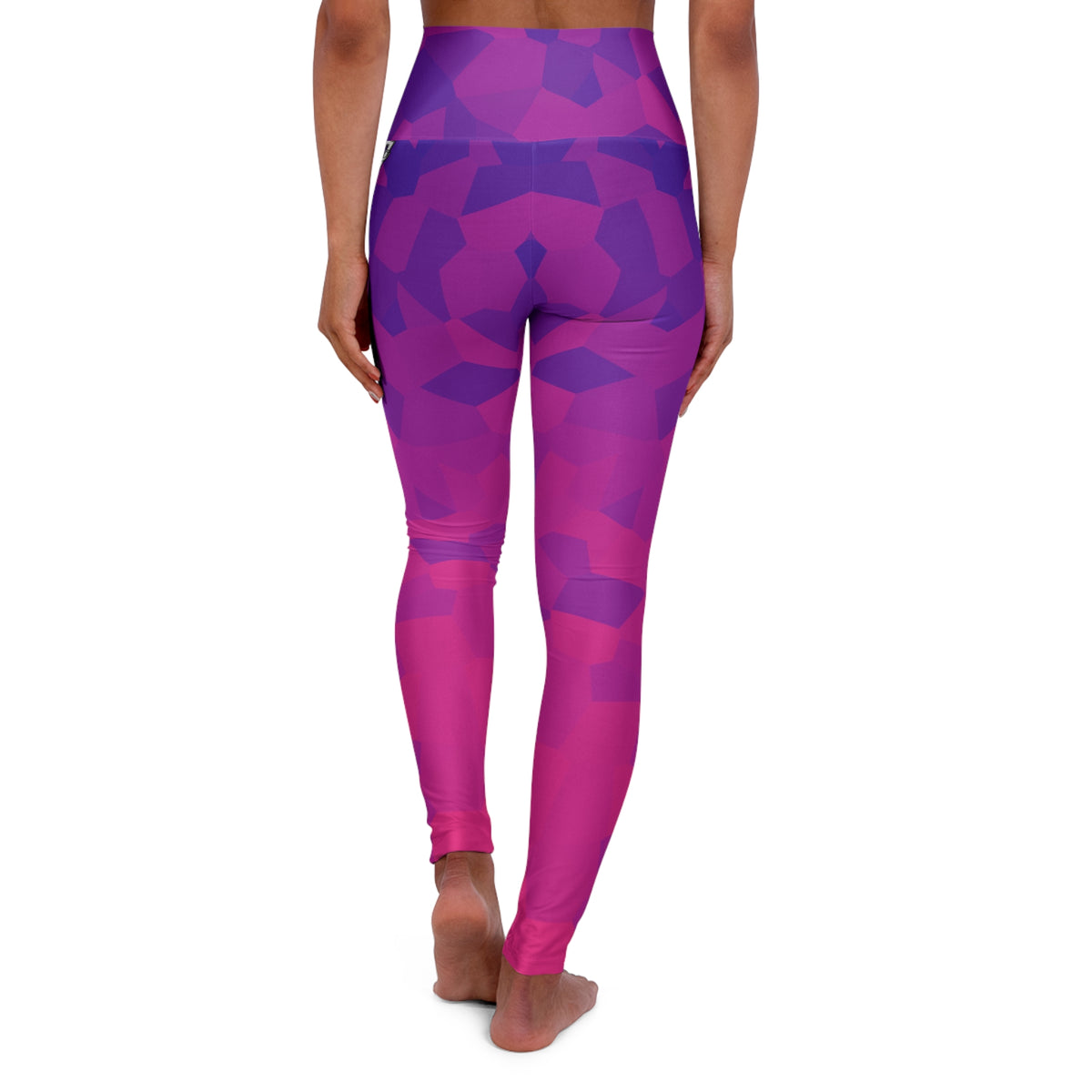 Amethyst Shard High-Waisted Yoga Leggings